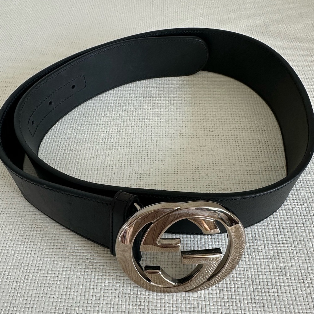 Gucci Black Leather Belt